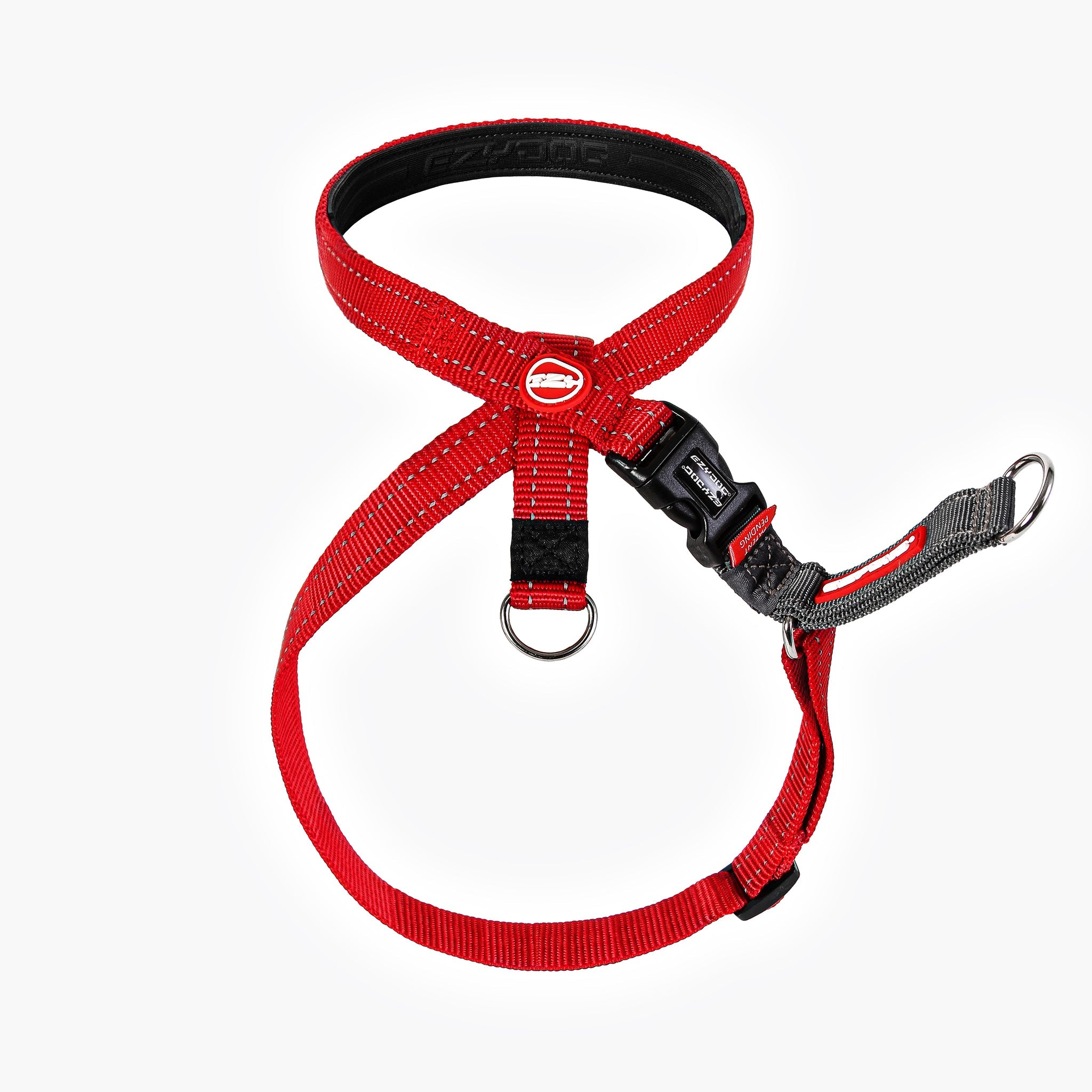 Back view of Red EzyDog CrossCheck harness