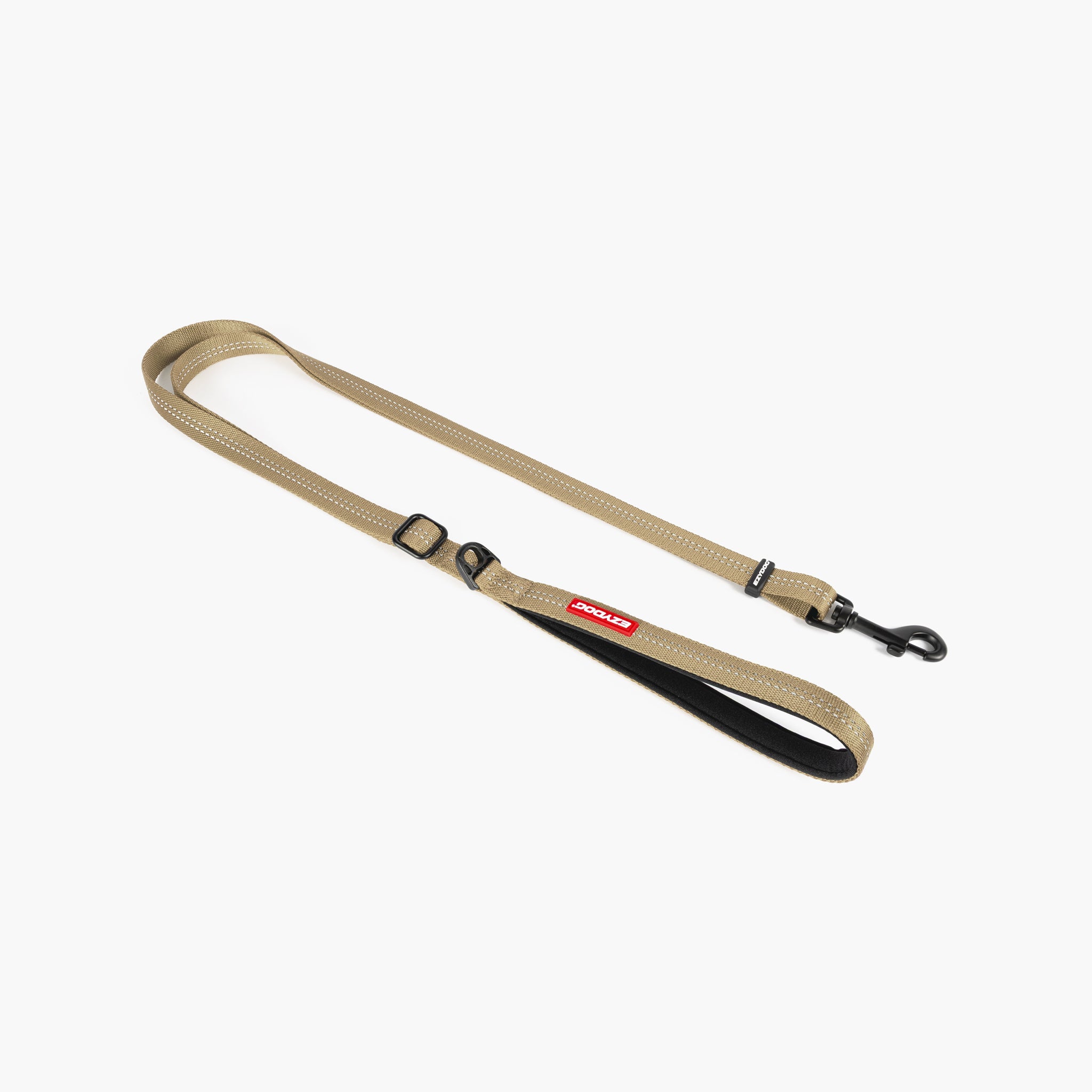 Dog leash with a clip on a white background