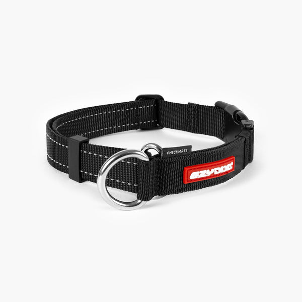 EzyDog Hundehalsband Nylon Double Up – Reflektierend, Gepolstert, Verstellbar, Größe M, Farbe Rosa