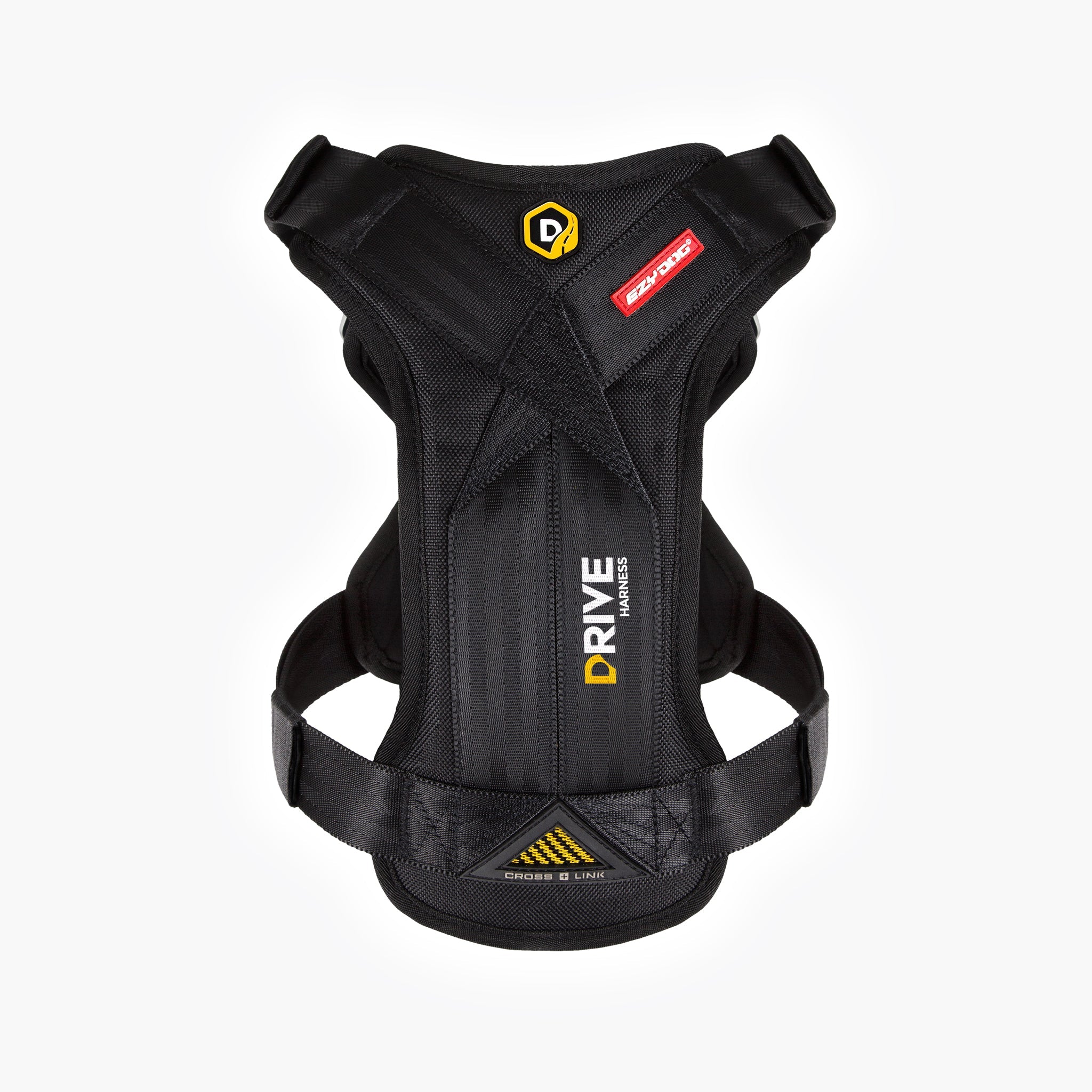 Front view of EzyDog Drive Harness – Crash-Tested Dog Car Safety Harness in Black